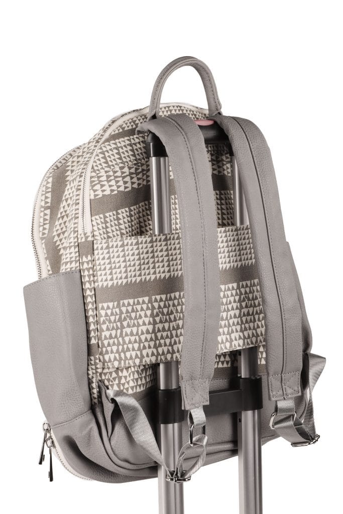 Huakai Backpack in a Nihoku Print and Stone Color - Back View