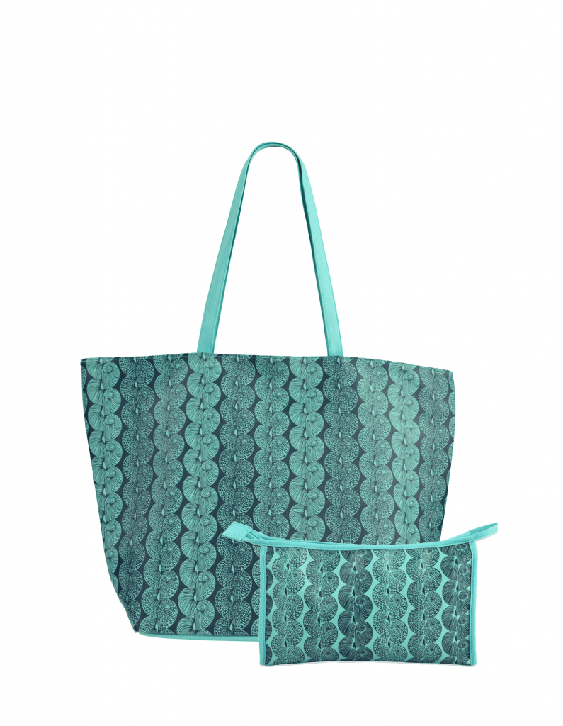 Wailani Bag Full Set in a Lei Kupee Print and Blue Tint/Real Teal Color