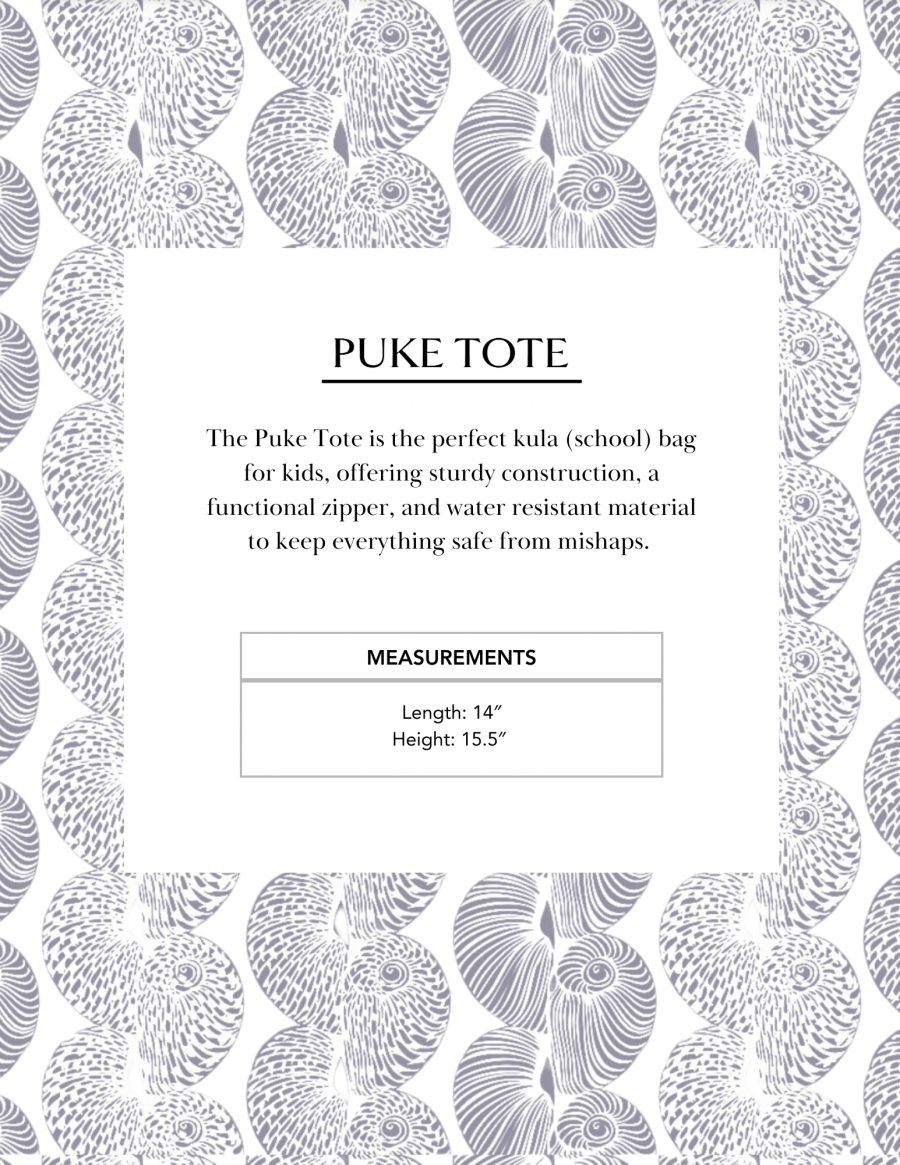 PUKE TOTE W/ZIP